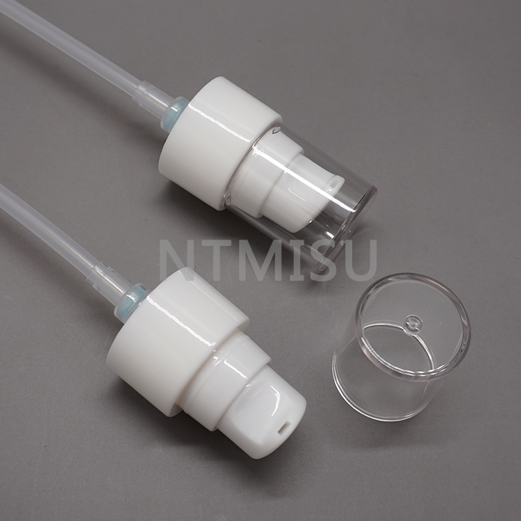 البلاستيك الأبيض 18410 مضخة كريم 20410 مضخة معالجة لتغليف مستحضرات التجميل