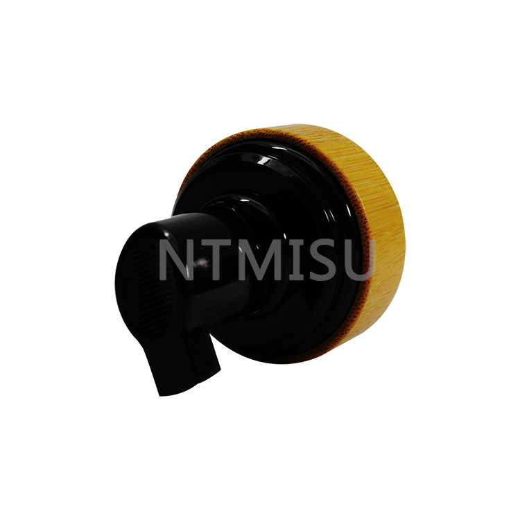 مضخة رغوة الخيزران عالية الجودة بتصميم جديد مع غطاء من الخيزران 43/410