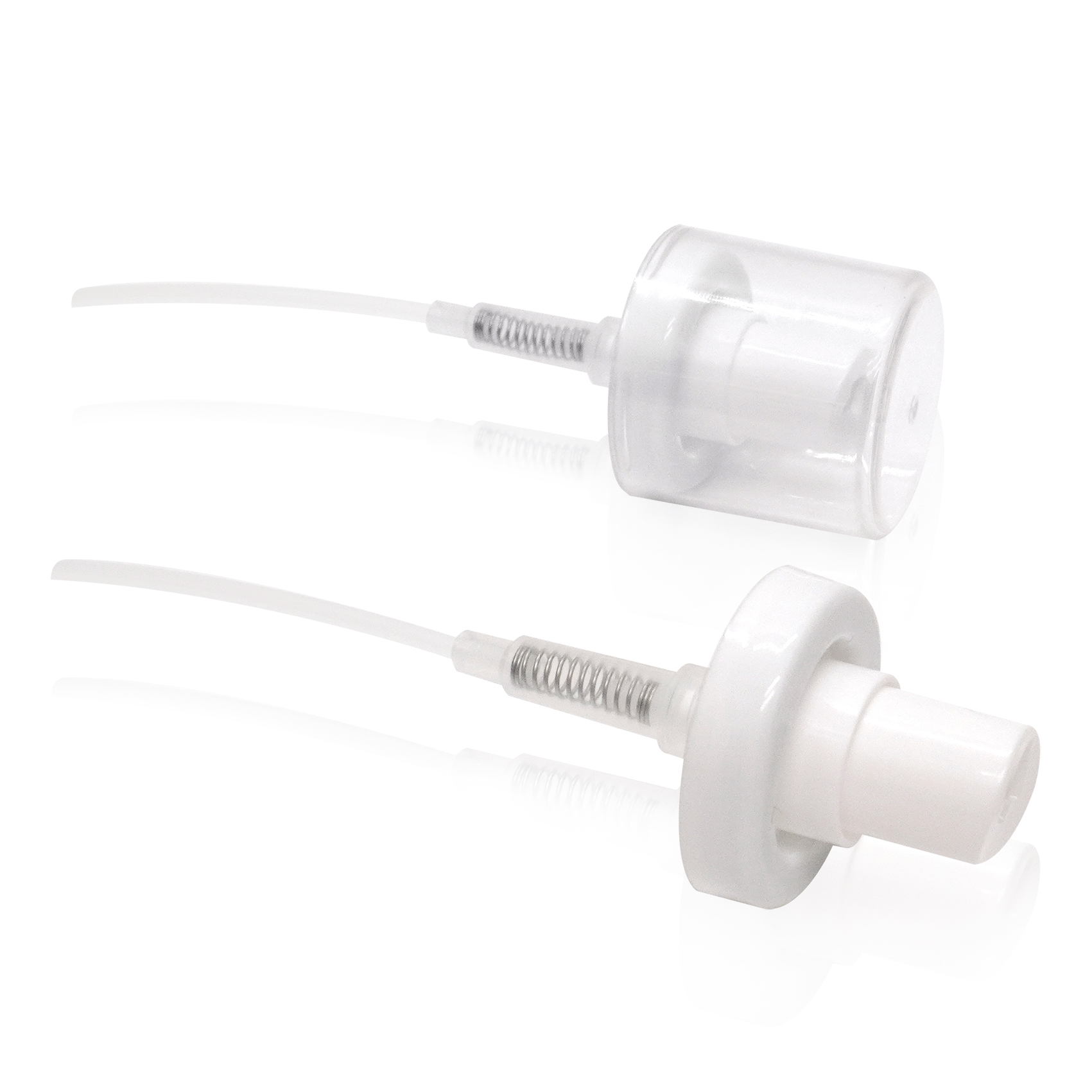 بخاخ فم دوار شفاف 30 مم، غطاء كامل، بخاخ بلاستيكي أبيض