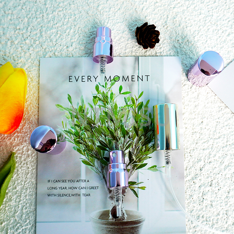 مضخة توزيع بخاخ عطر كولونيا من الألومنيوم الذهبي الوردي اللامع 12400 من المصنع مباشرة