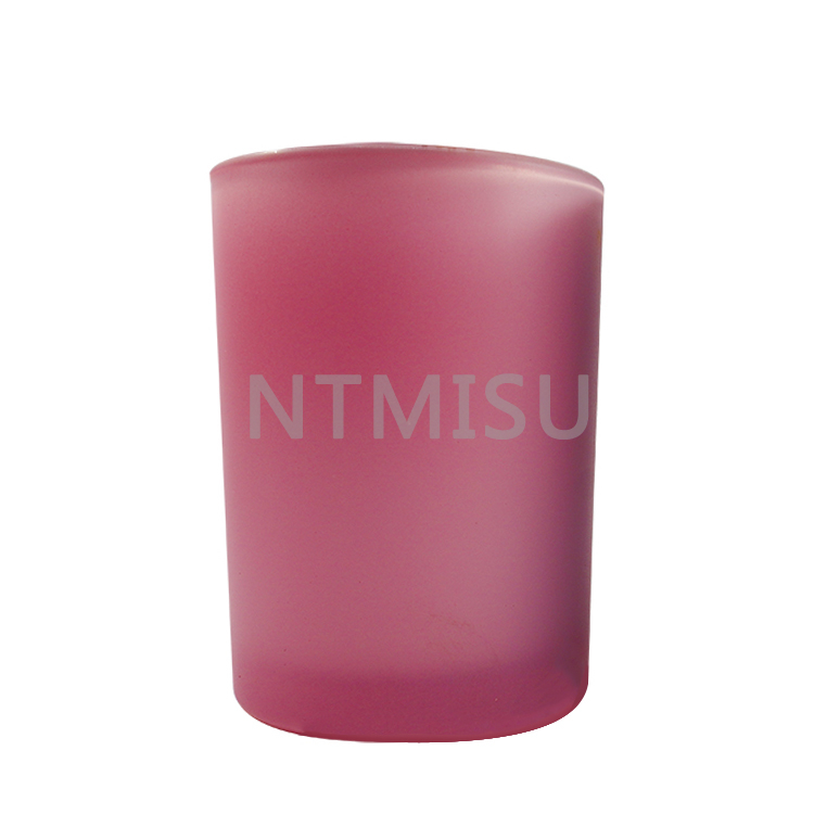 زجاجة عطرية مزدوجة من الزجاج البلوري باللونين الأزرق والوردي مع بطانة داخلية ذهبية