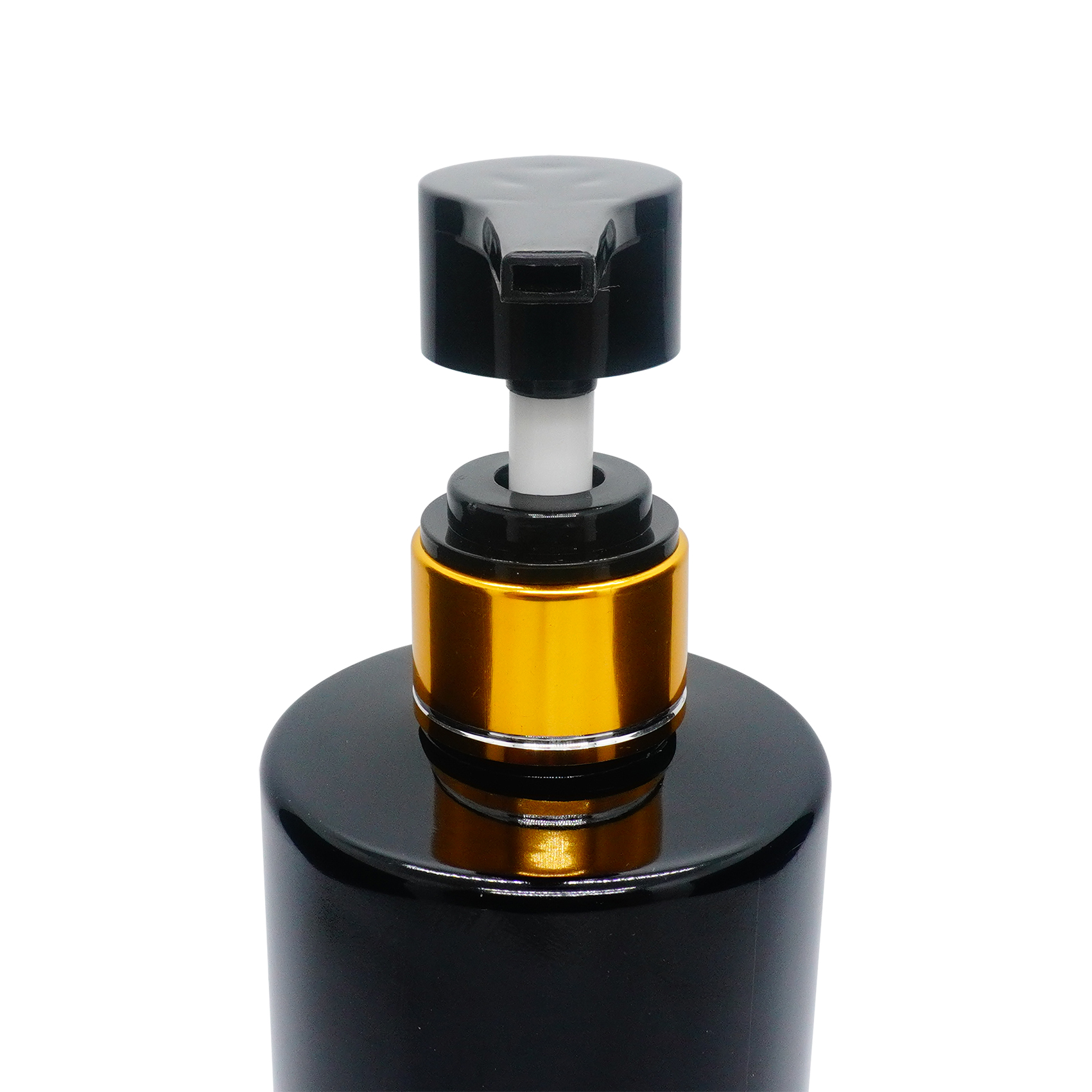 زجاجة مسطحة من PET بسعة 600 مل مع مضخة لوشن من الألومنيوم