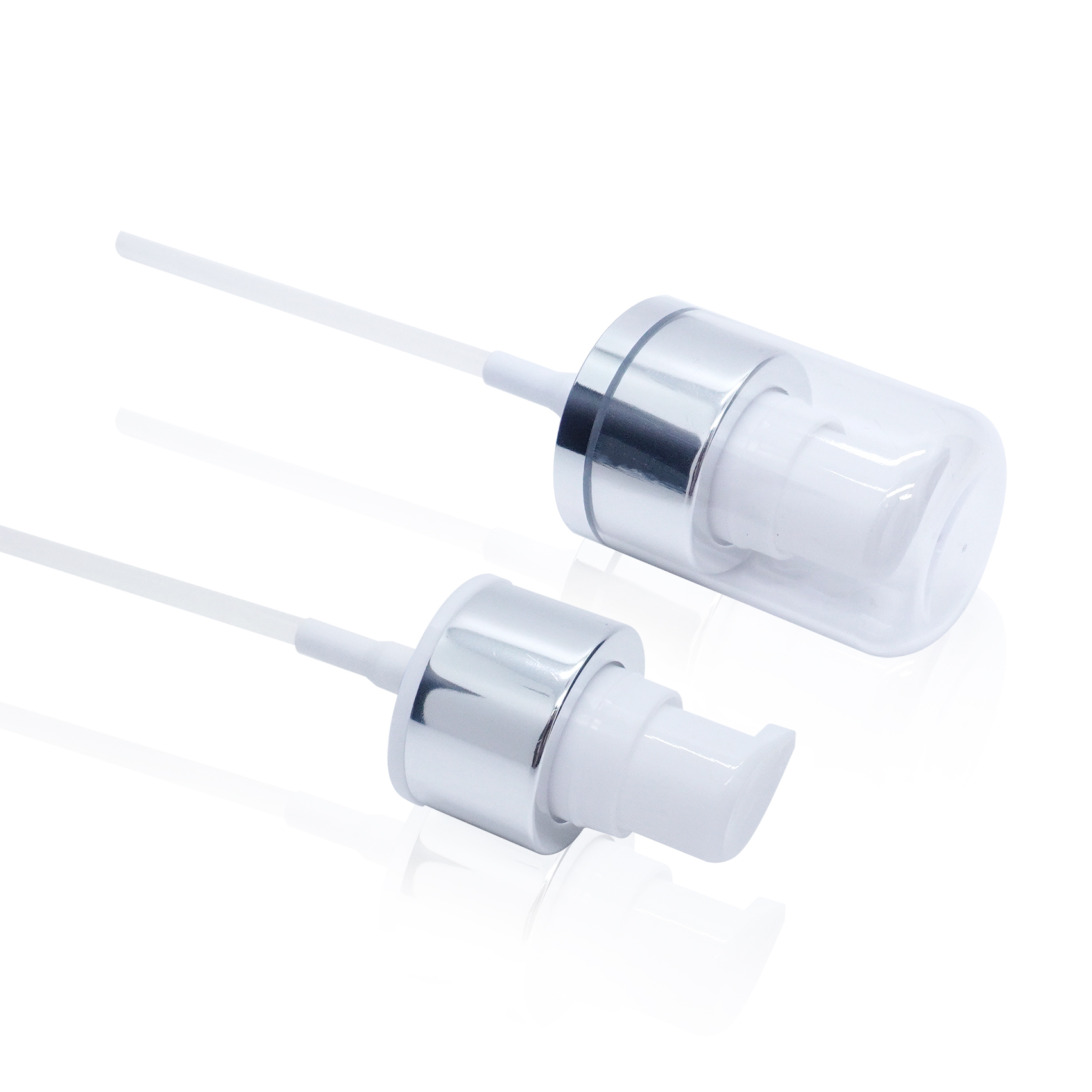 24410 مضخة كريمة ألومنيوم فضية