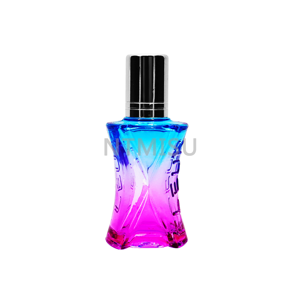 زجاجة زجاجية ملونة 10 مل مع غطاء فضي