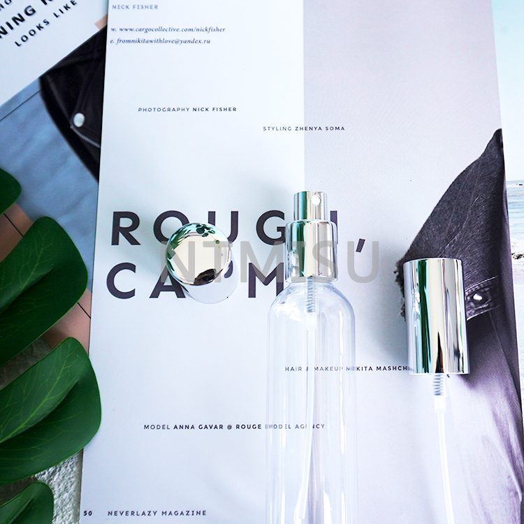 20 415 مضخة رش رذاذ دقيقة من الألومنيوم الفضي اللامع بغطاء كامل