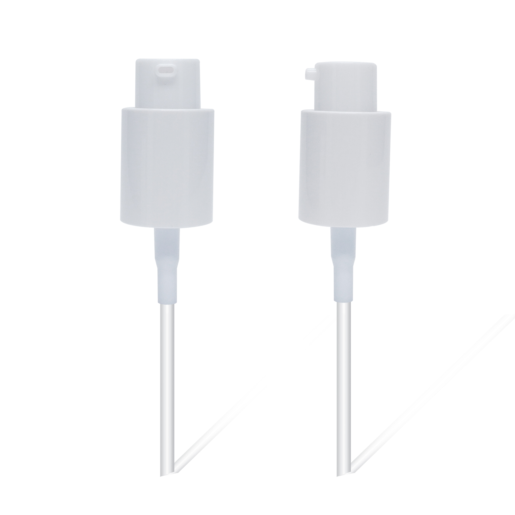 18 410 PP مضخة فم الدجاج البلاستيكية للعناية بالبشرة مضخة كريم ذات غطاء كامل