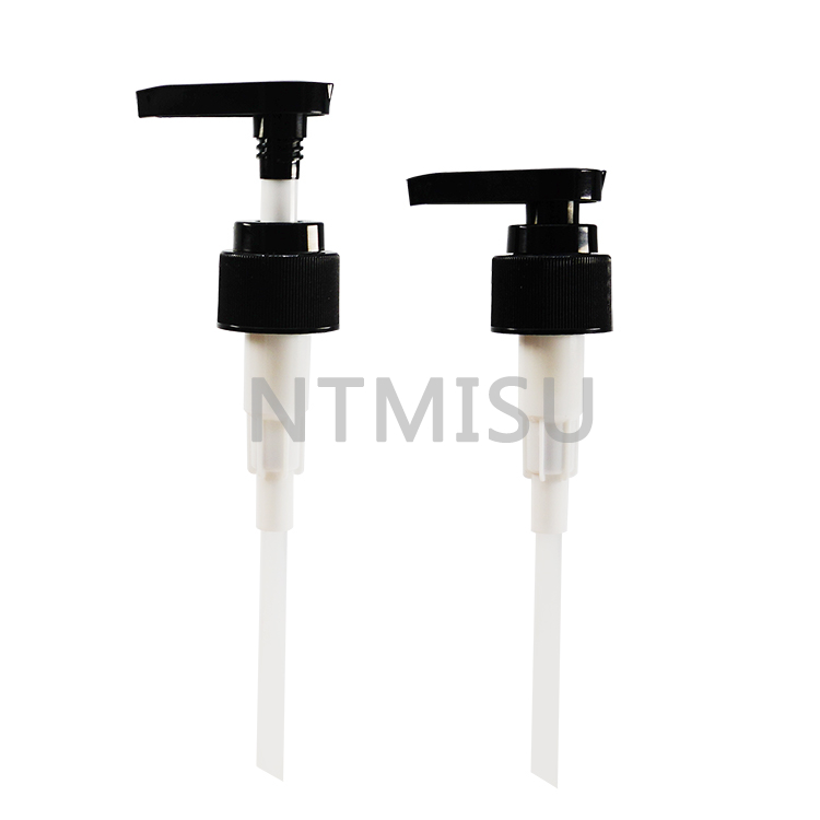 24 410 مضخة لوشن موزع شامبو أسود بفوهة مستقيمة