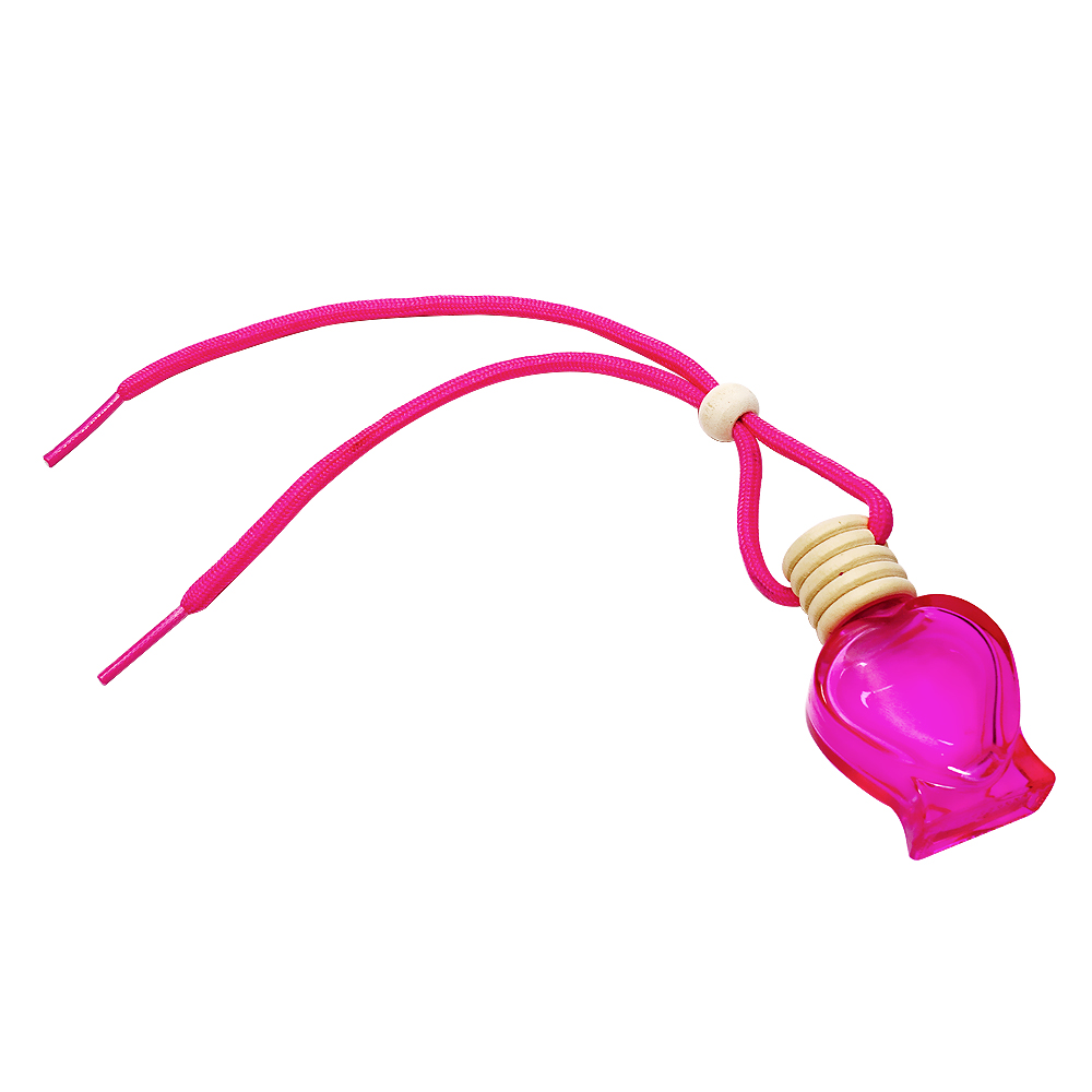 10 مل غطاء خشبي زجاجة عطر زجاجية على شكل قلب أحمر