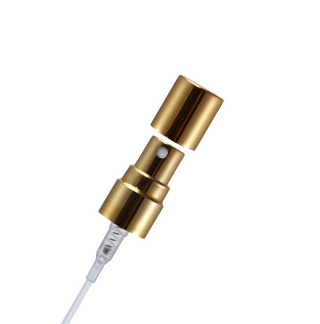 12 مم 13 مم 14 مم 18 مم حسب الطلب اللون الشظية الألومنيوم البلاستيك تجعيد مضخة البخاخ لزجاجة عطر مع رأس بلاستيكي مع طوق لزجاجة عطر