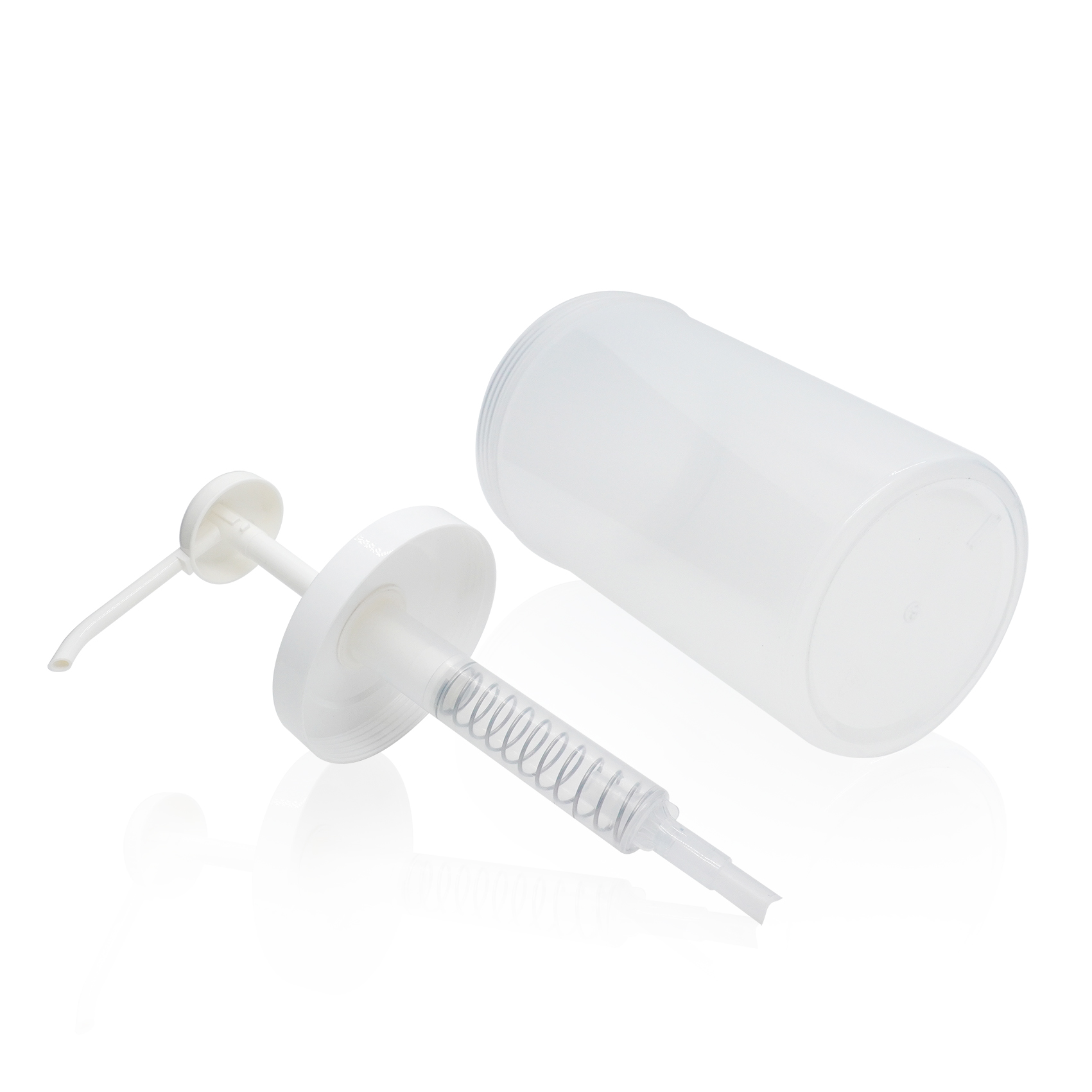 زجاجة بلاستيكية سعة 1000 مل مع مضخة جالون شراب