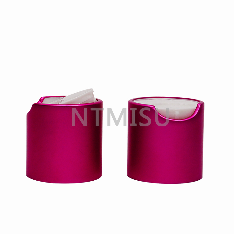 24 410 قرص ألومنيوم أحمر وردي بغطاء علوي لغطاء زجاجة لولبية