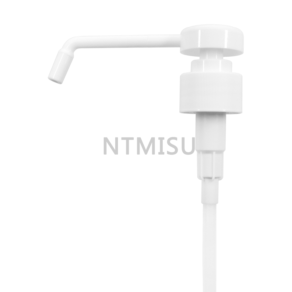 تصنيع احترافي 28 410 مضخة غسول بلاستيكية لولبية بيضاء مع فوهة طويلة