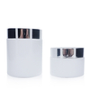 زجاجة كريم زجاجية سعة 50 جرام و100 جرام مع غطاء لولبي من الألومنيوم