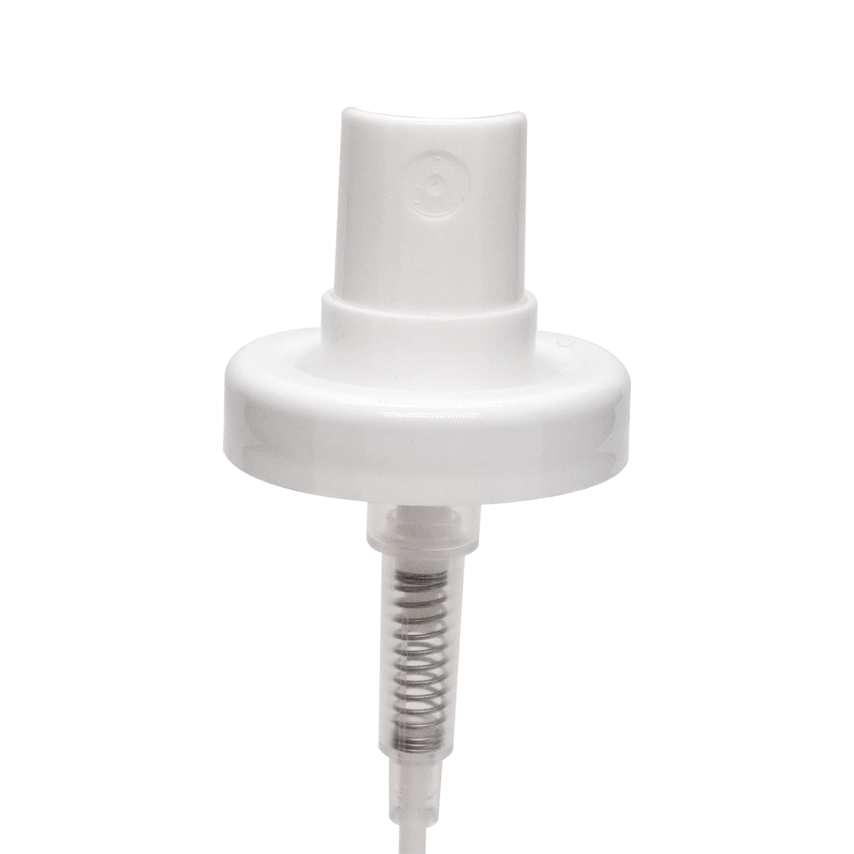 بخاخ فم دوار شفاف 30 مم، غطاء كامل، بخاخ بلاستيكي أبيض