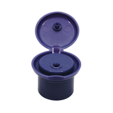 غطاء علوي فليب باللون الرمادي والأزرق مقاس 24 مم للزجاجة