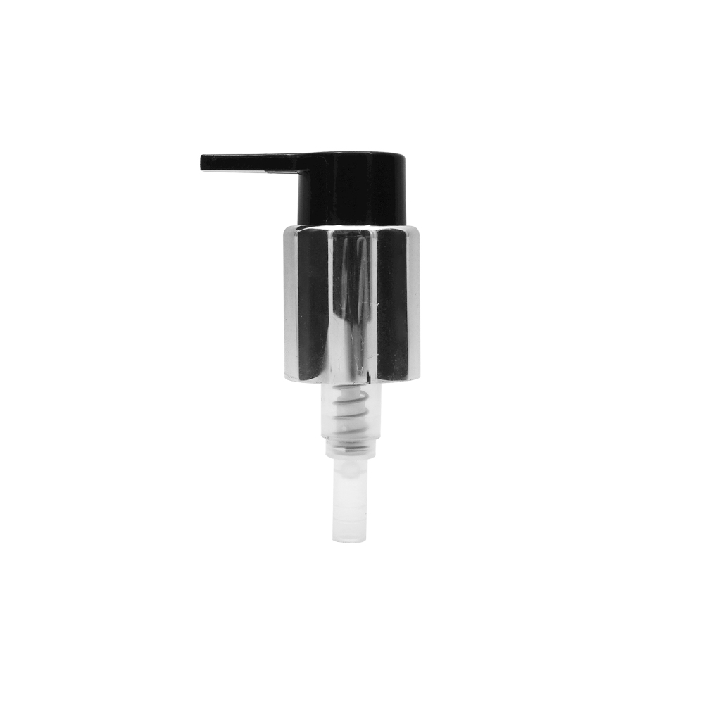 24415 مضخة كريم أسود من الألومنيوم لتغليف مستحضرات التجميل