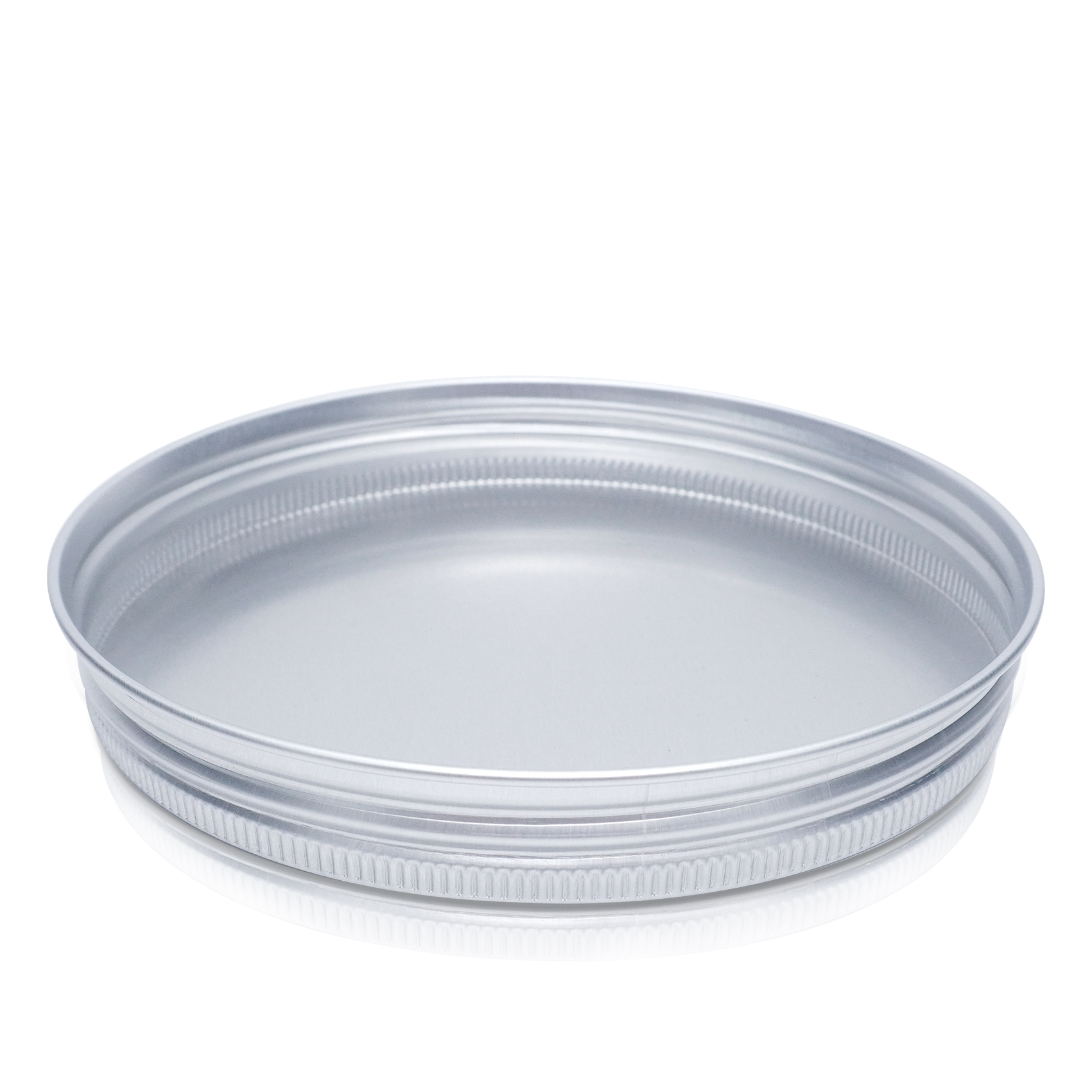 غطاء ألومنيوم فضي لامع 124 ملم