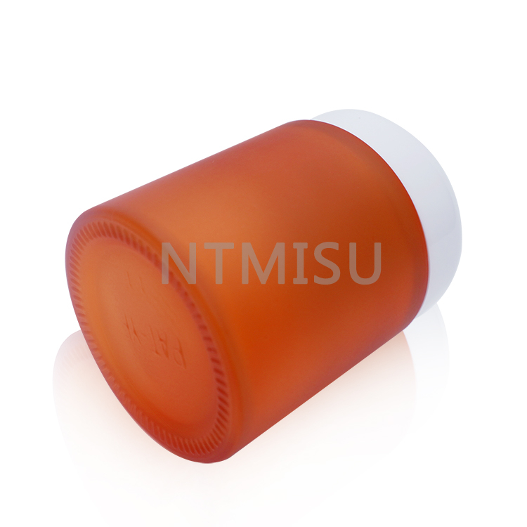 برطمان فارغ لمستحضرات التجميل من العنبر بوزن 3.3 أونصة