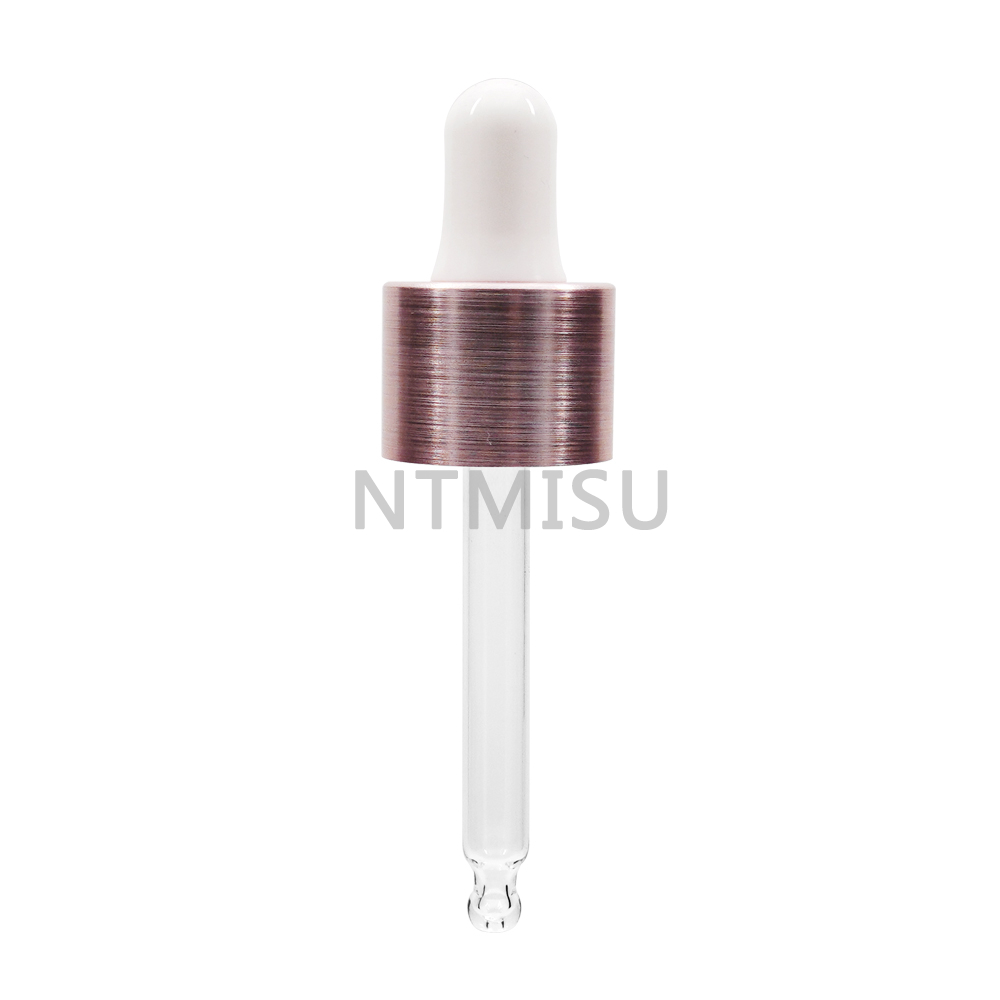 20 410 قطارة من الألومنيوم باللون الذهبي الوردي لزجاجة الزيت العطري