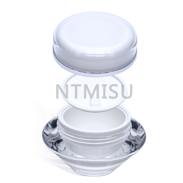 جرة كريم أكريليك 0.5 أونصة 1 أونصة ذات شكل زاوي