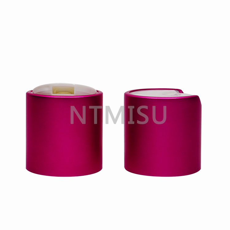 24 410 قرص ألومنيوم أحمر وردي بغطاء علوي لغطاء زجاجة لولبية
