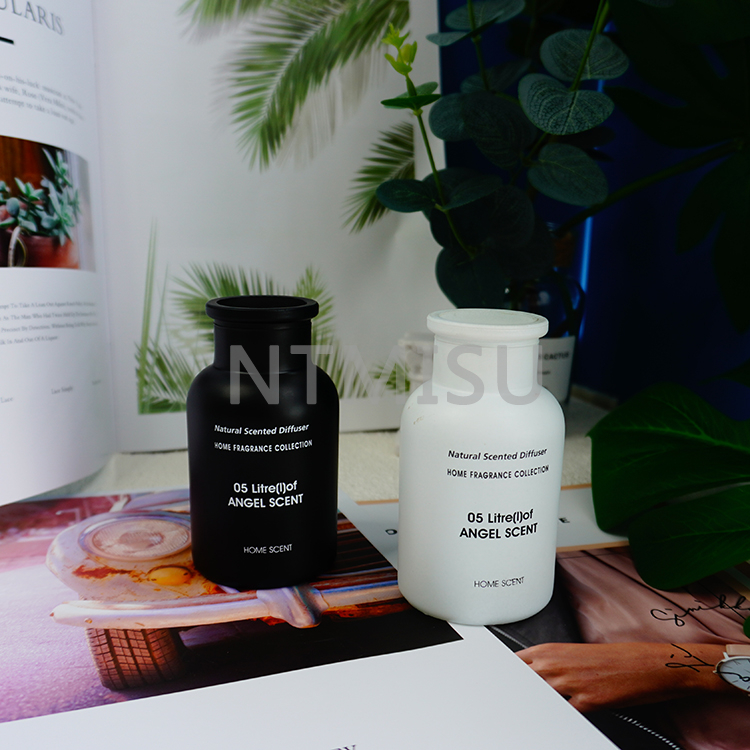 أبيض وأسود البطن الروائح زجاجة مخصصة لون الزجاج زجاجة العطر الحلي