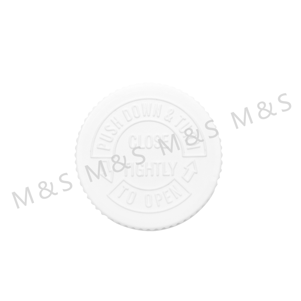 غطاء بلاستيكي أبيض مقاس 36 مم لزجاجة الأدوية الزجاجية