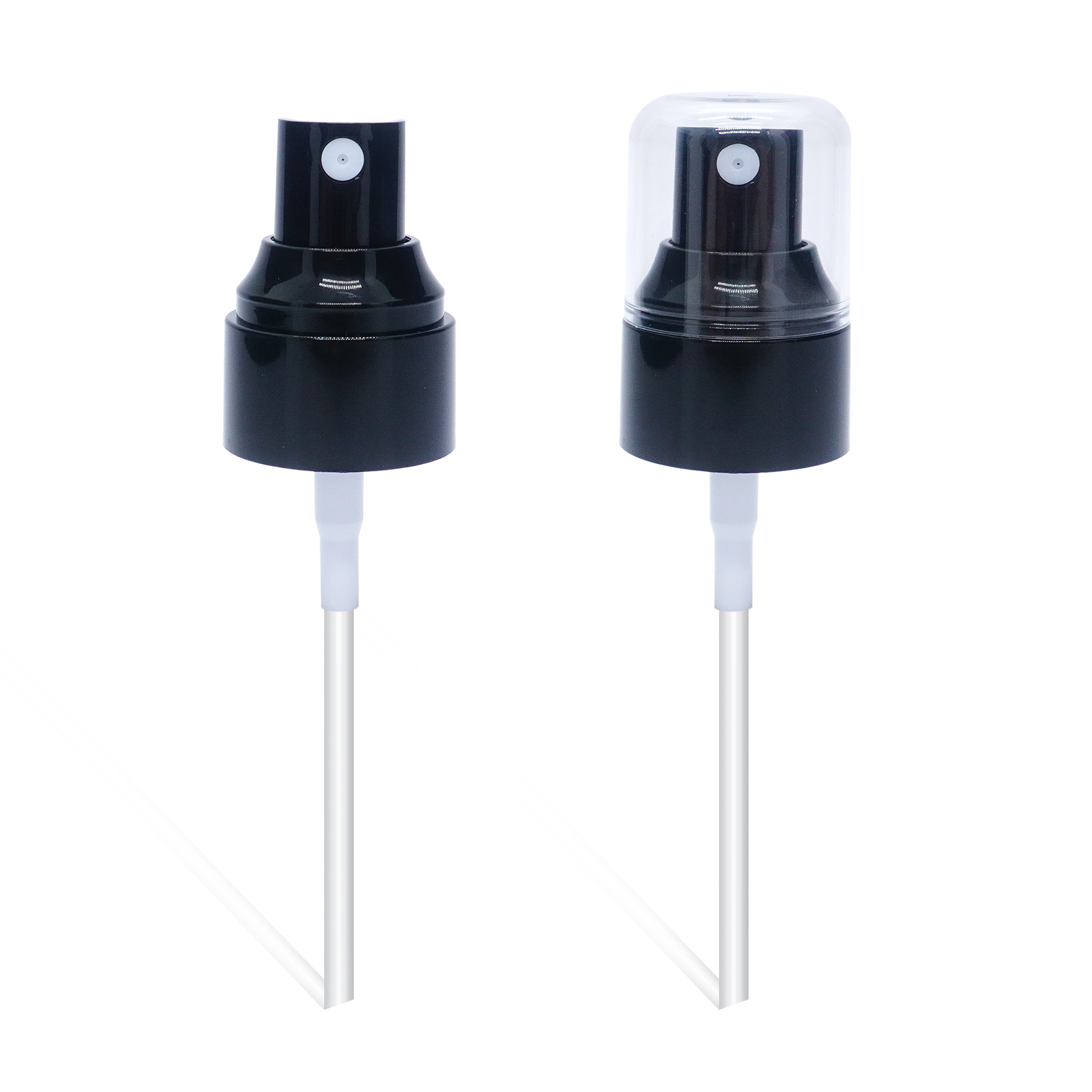 بخاخ رذاذ ناعم مزدوج الجدار من البلاستيك الأسود مع غطاء AS