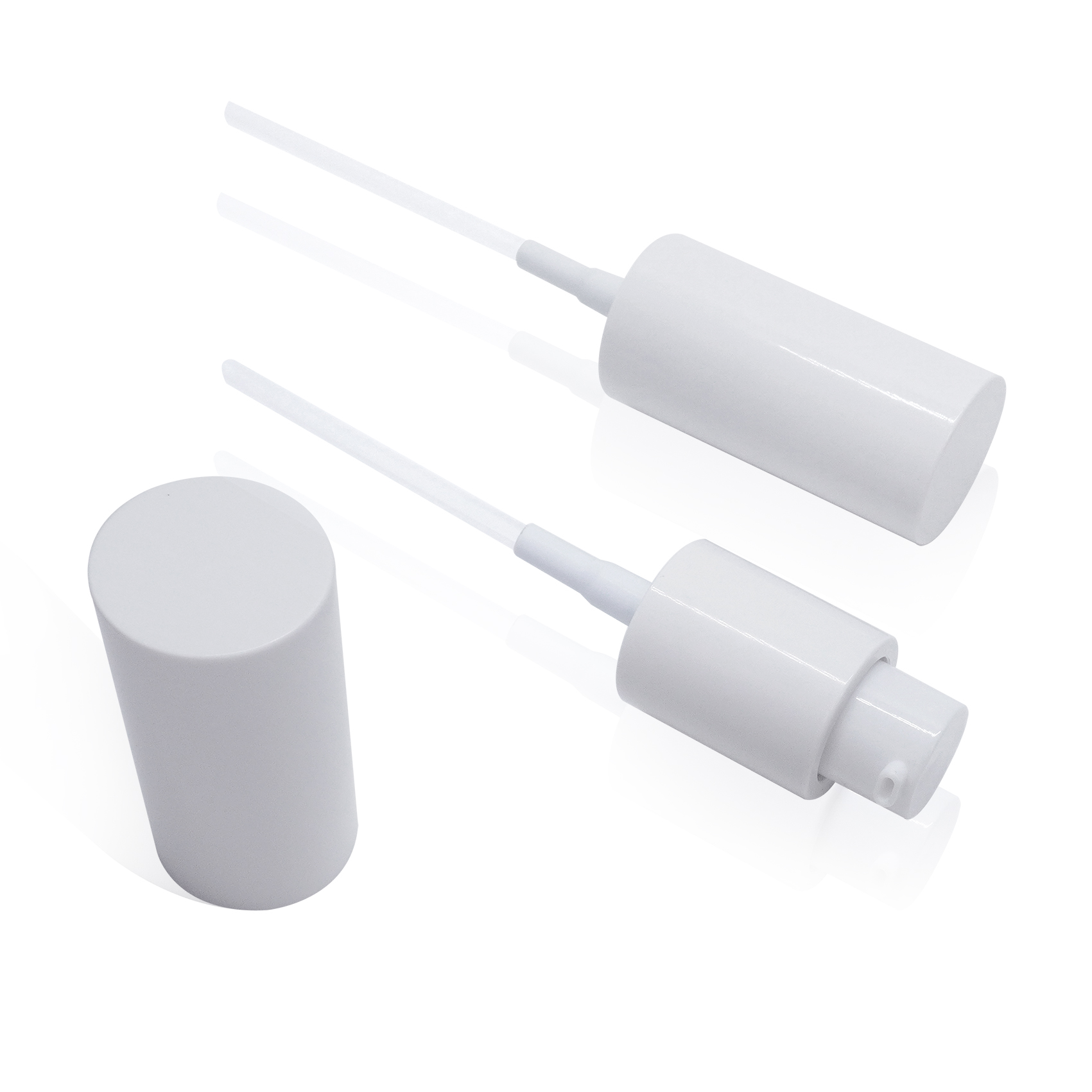 18 410 PP مضخة فم الدجاج البلاستيكية للعناية بالبشرة مضخة كريم ذات غطاء كامل