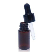 10 مللي عينة العنبر زجاجة بلاستيكية مقسمة على شكل زجاجة بالقطارة