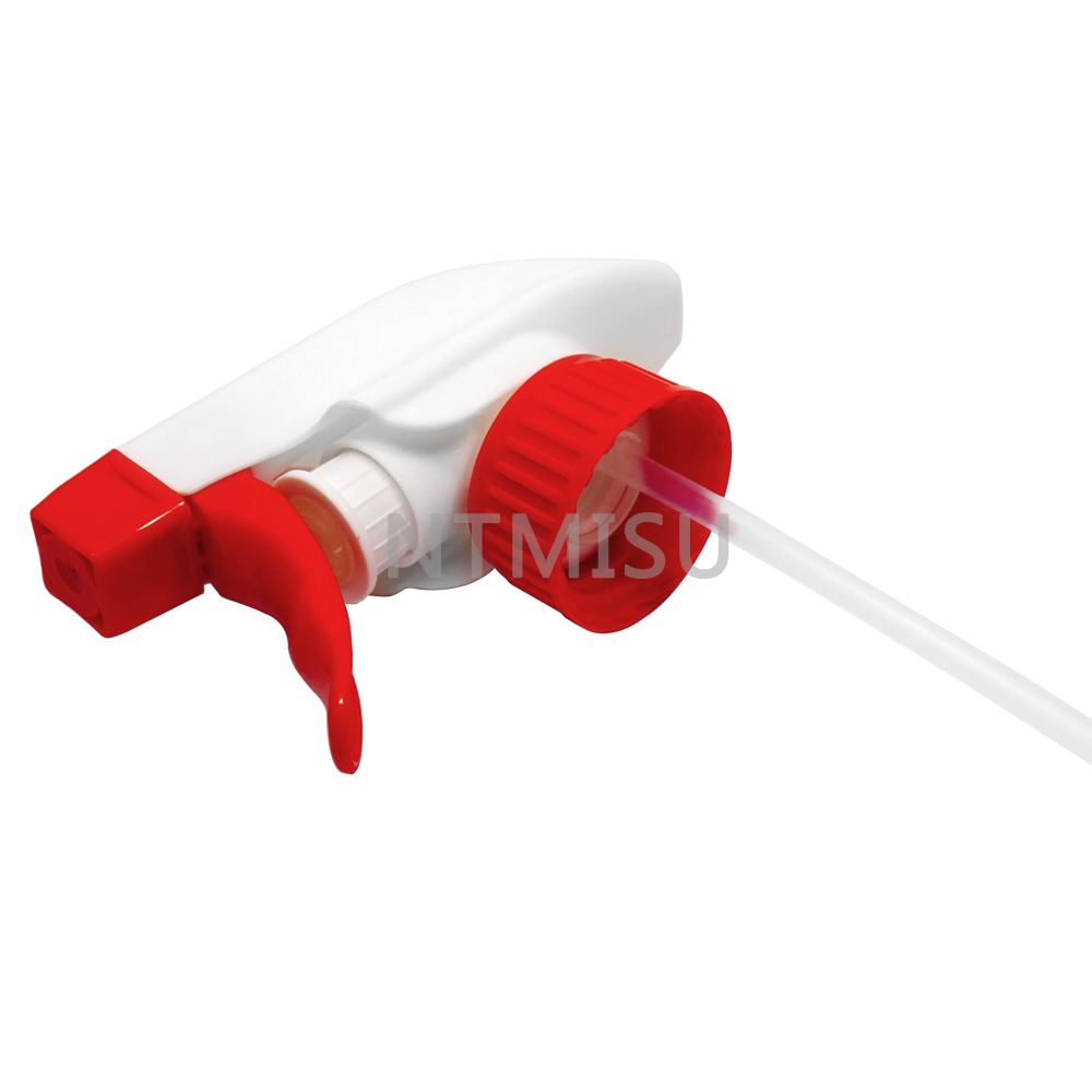 زجاجة صابون رذاذ PET بلاستيكية بيضاء فارغة سعة 750 مل مع بخاخة الزناد