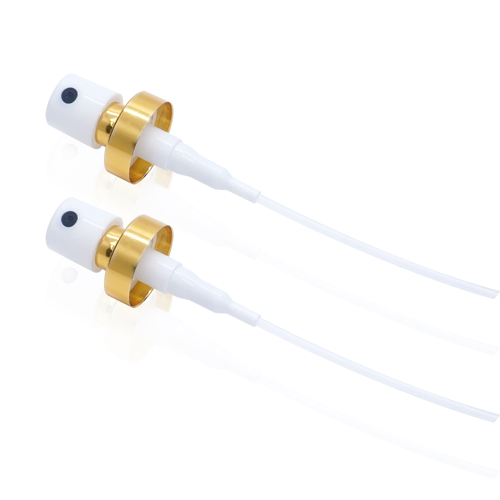 بخاخ عطر ألومنيوم ذهبي 20 ملم مع زجاجة