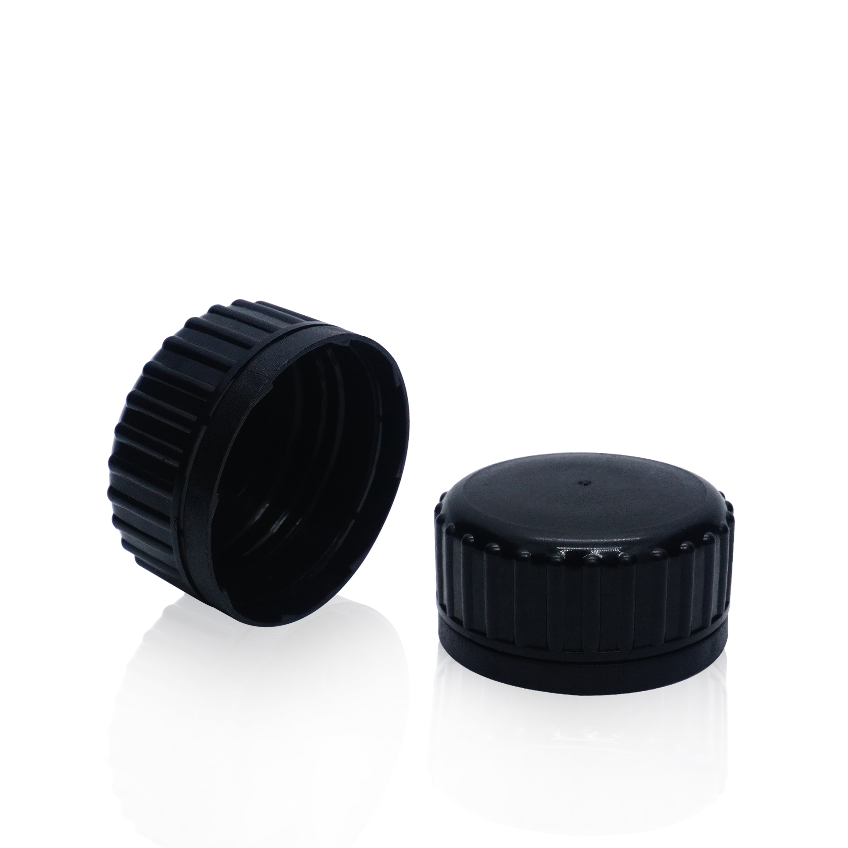 45 410 غطاء لولبي أسود مع حلقة مضادة للسرقة