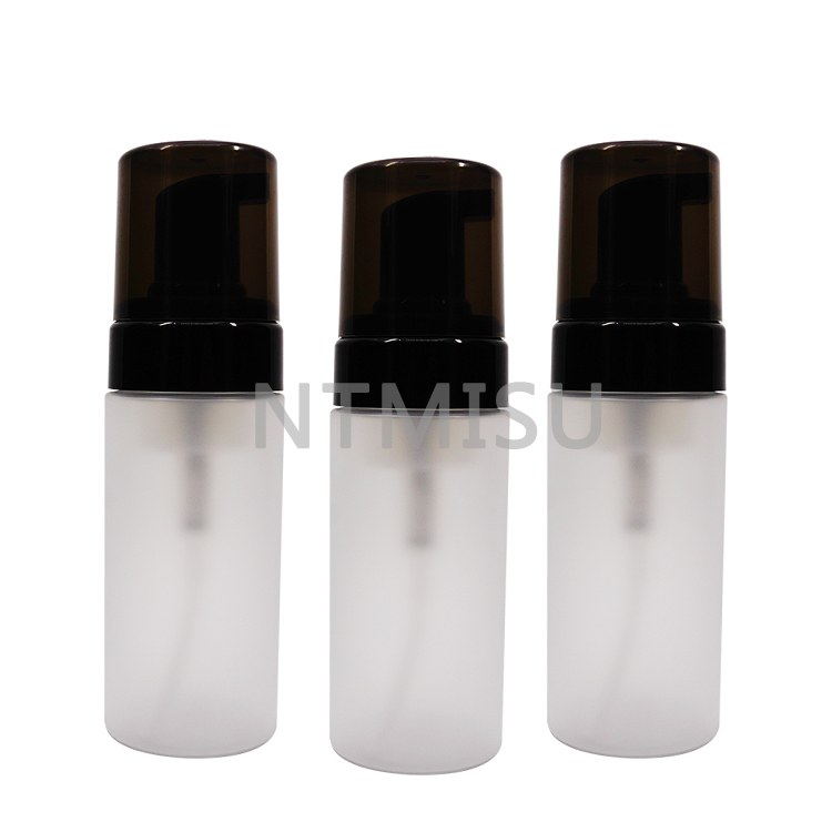 زجاجة إسفنجية بلاستيكية شفافة غير لامعة مع مضخة