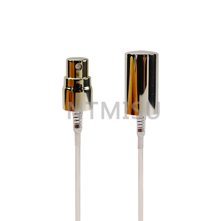 مضخة توزيع بخاخ عطر كولونيا من الألومنيوم الذهبي الوردي اللامع 12400 من المصنع مباشرة