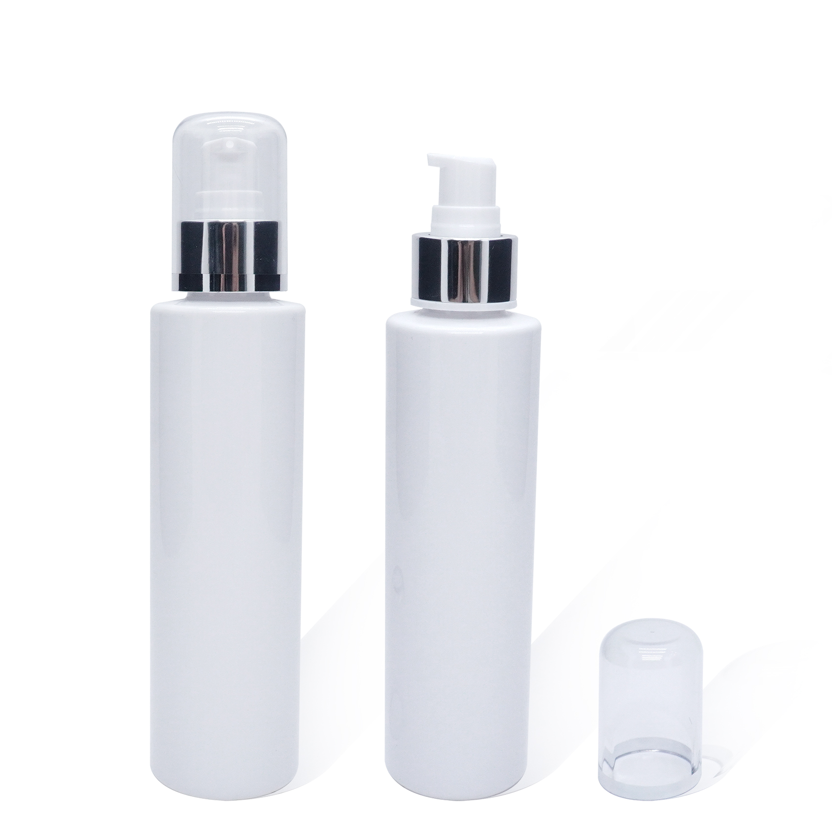 24410 مضخة كريمة ألومنيوم فضية