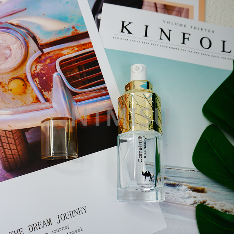 سعر جيد مجموعات زجاجات الجوهر الذهبي اللامع بنمط الماس 60 مل