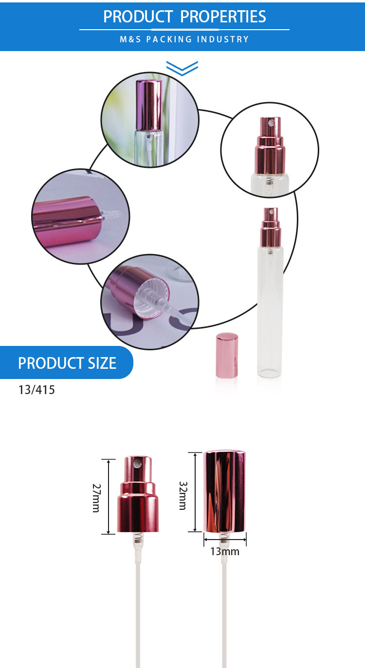 13-415 تفاصيل بخاخ الرذاذ الناعم باللون الوردي