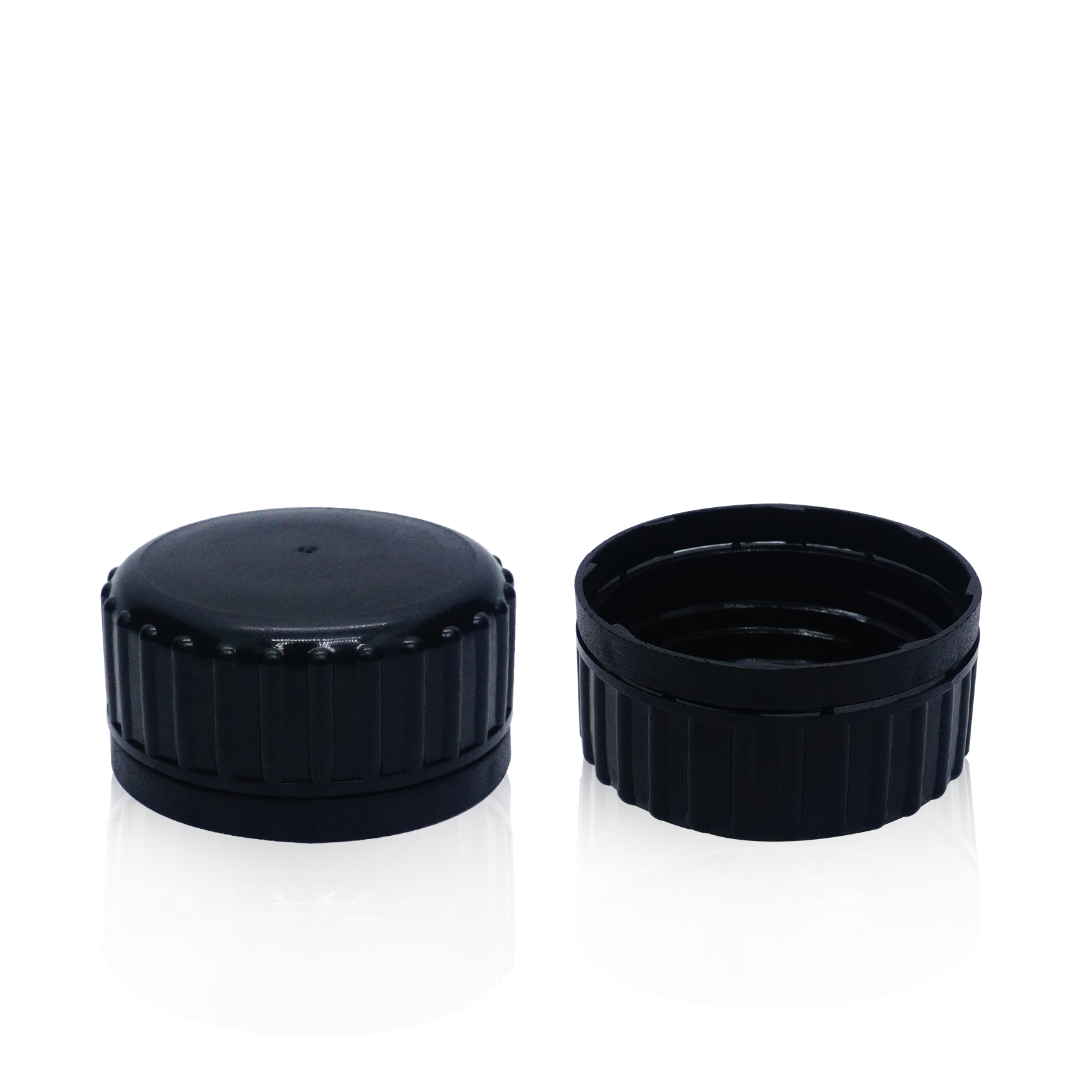 45 410 غطاء لولبي أسود مع حلقة مضادة للسرقة