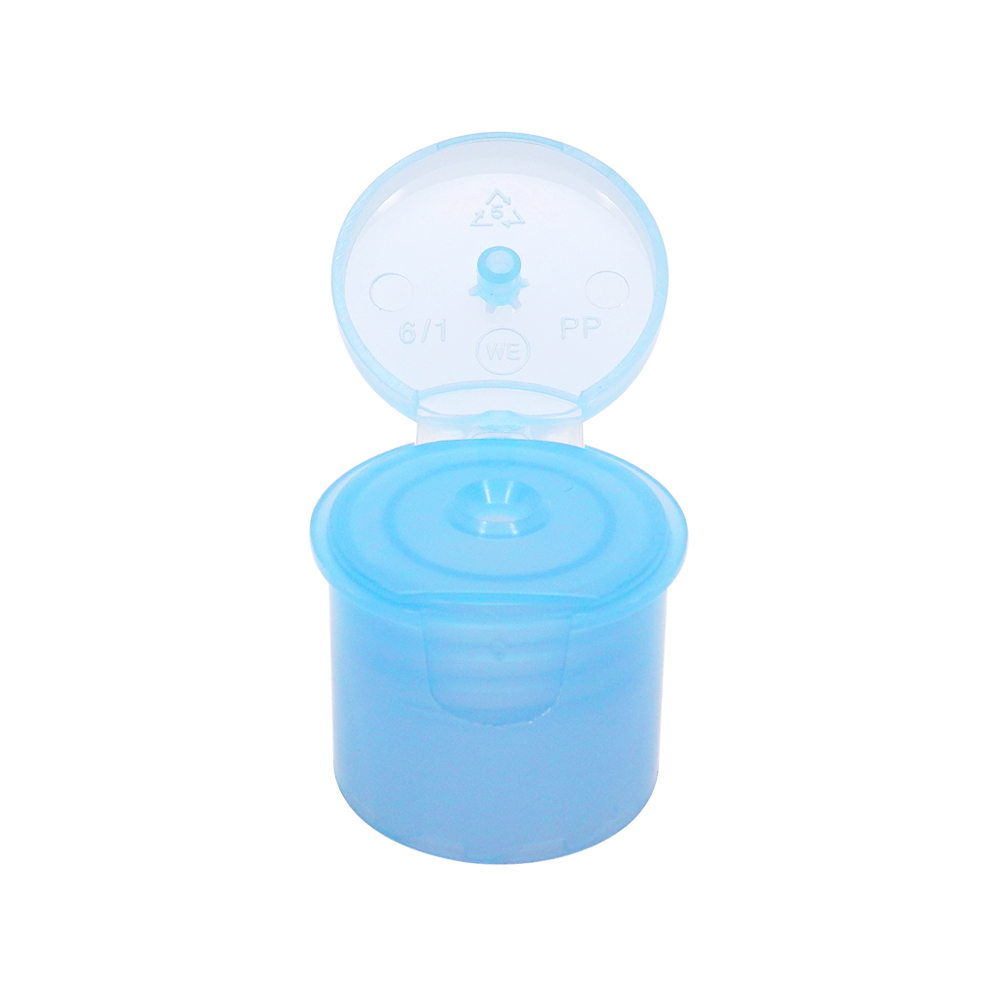 غطاء فليب أزرق شفاف مقاس 24 مم للزجاجة