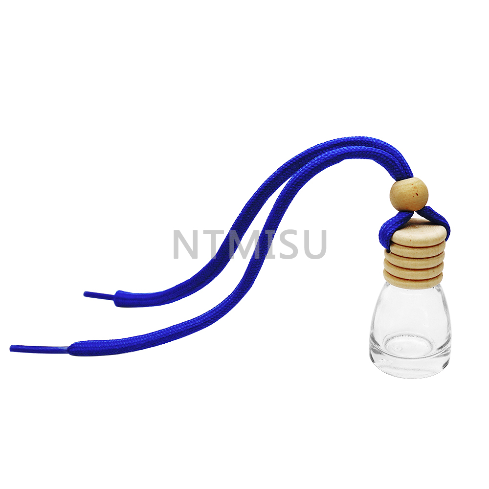 زجاجة عطر زجاجية سعة 6 مل وغطاء خشبي