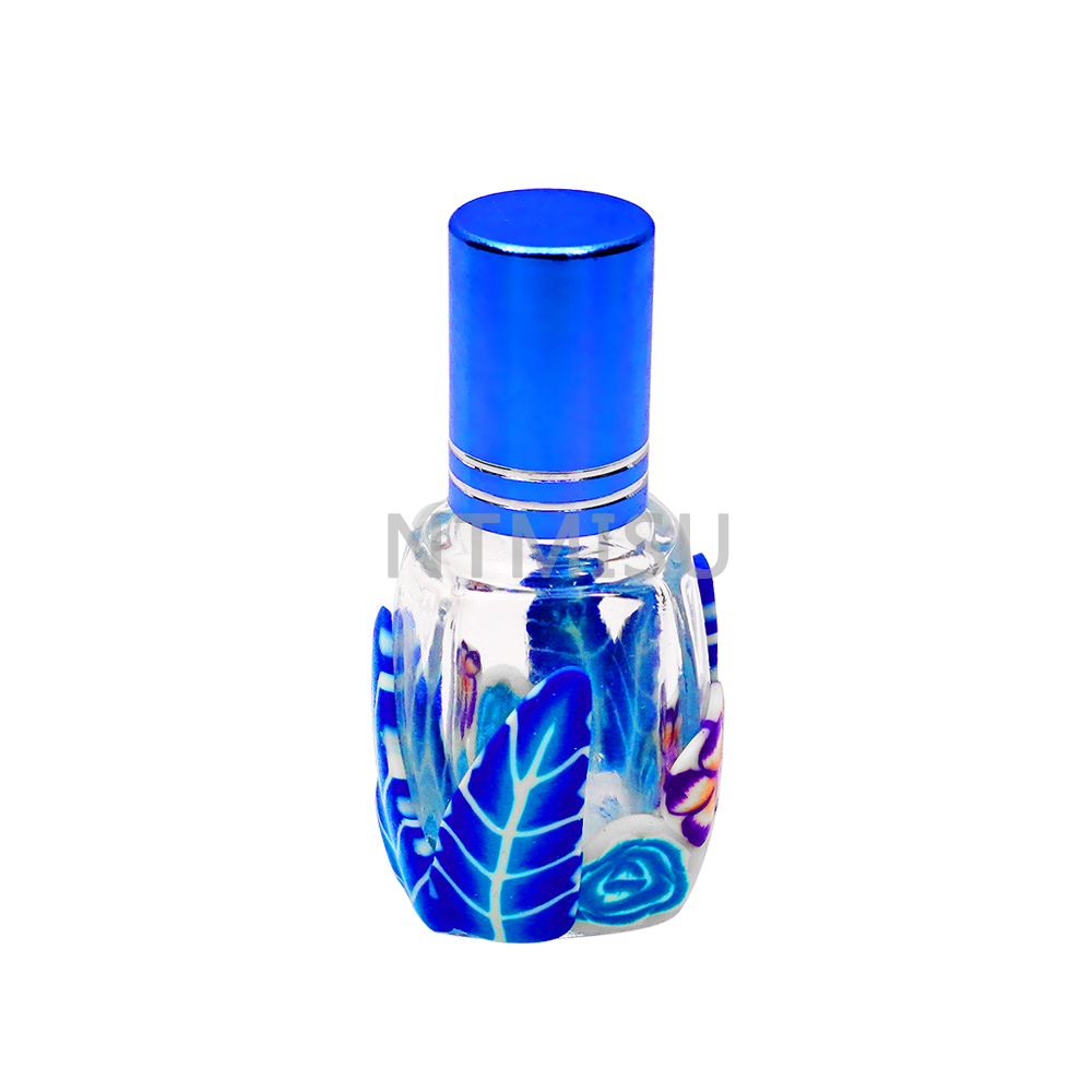 لفة زجاجية سعة 8 مل على زجاجة مع غطاء ألومنيوم للعطور