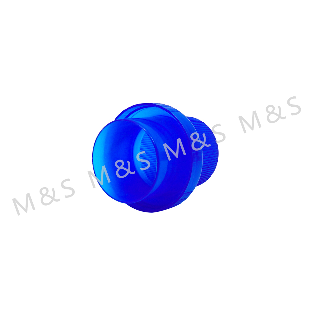 غطاء علوي لولبي ناعم من البلاستيك الأزرق مقاس 46 مم فريد للزجاجة