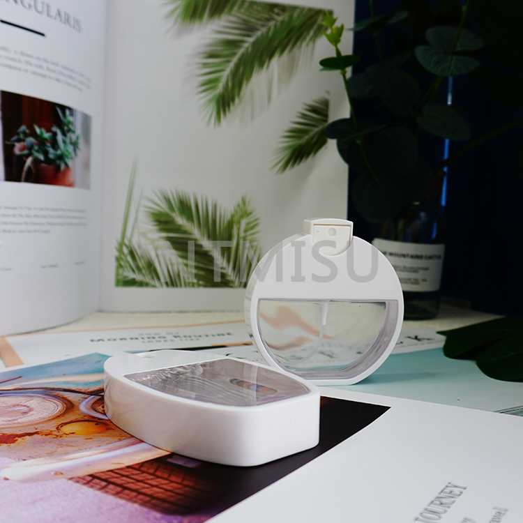 30 مل 40 مل بطاقة رذاذ زجاجة مستديرة البيضاوي ضباب رذاذ شفاف محمول تعبئة منفصلة