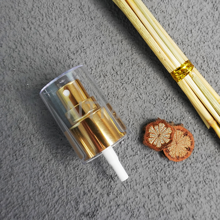 مضخة رش رذاذ فاخرة من الألومنيوم الذهبي اللامع 24 410 للزجاجات