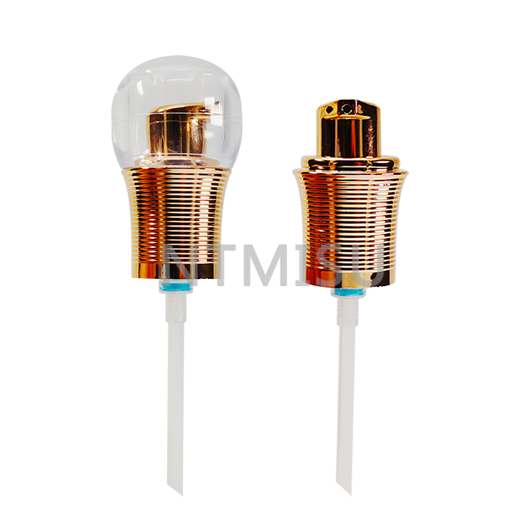 مضخة كريم على شكل كرة بولينج ذهبية لامعة 18 410 فاخرة لتغليف مستحضرات التجميل