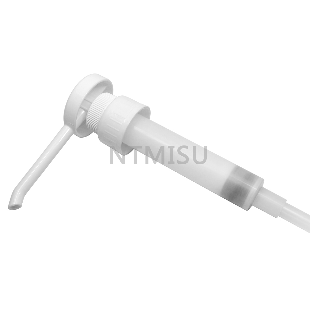 38410 مضخة شراب بلاستيك أبيض لتوزيع الشوكولاتة