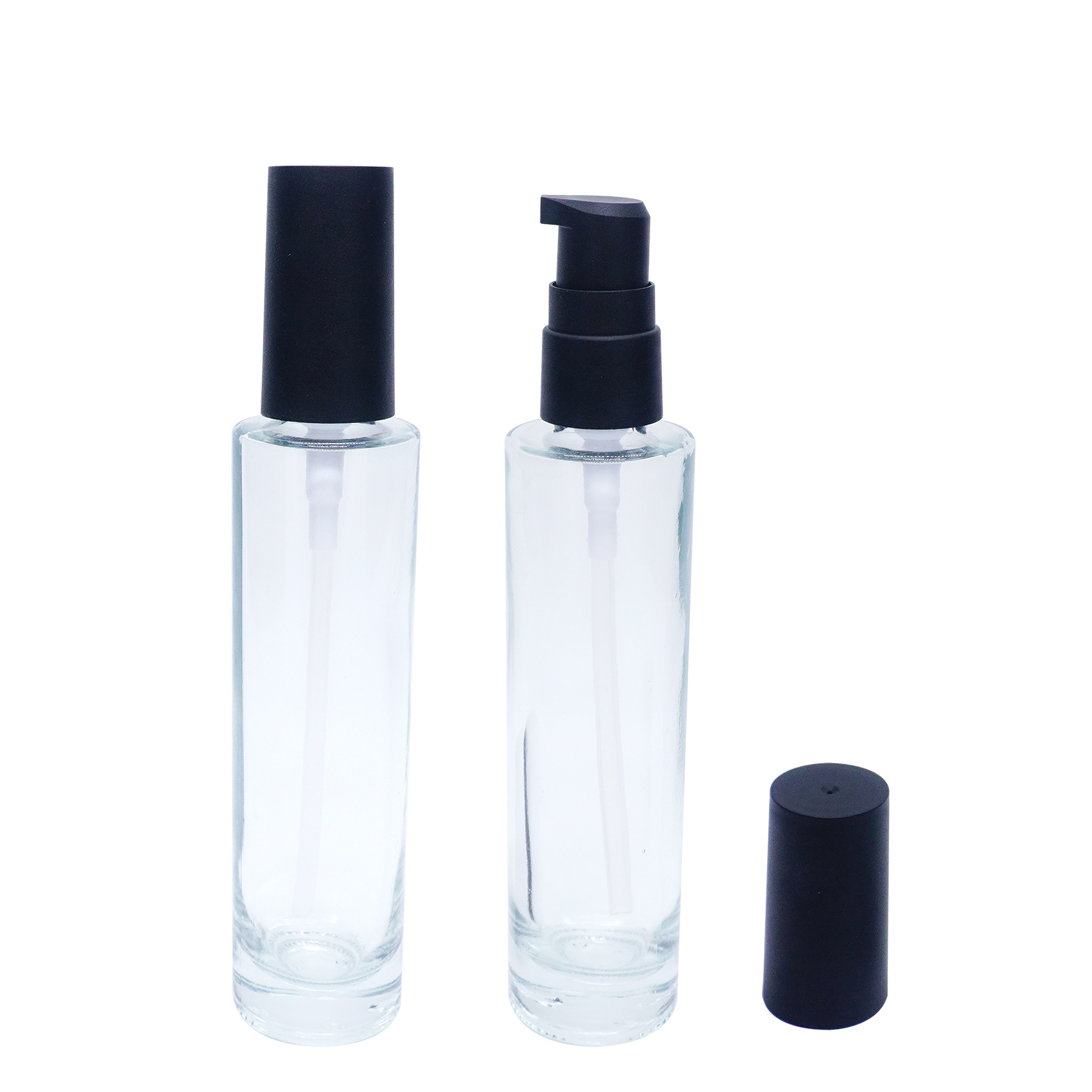 18 410 مضخة كريم بلاستيكية سوداء غير لامعة