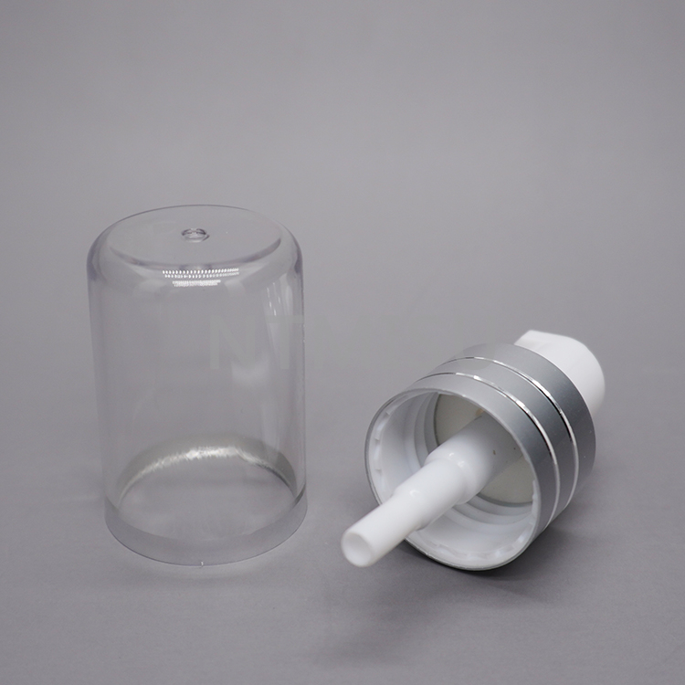 24 410 مضخة كريم فضية لامعة