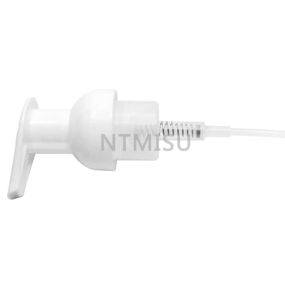 زجاجة بلاستيكية كهرمانية سعة 400 مل مع مضخة رغوة